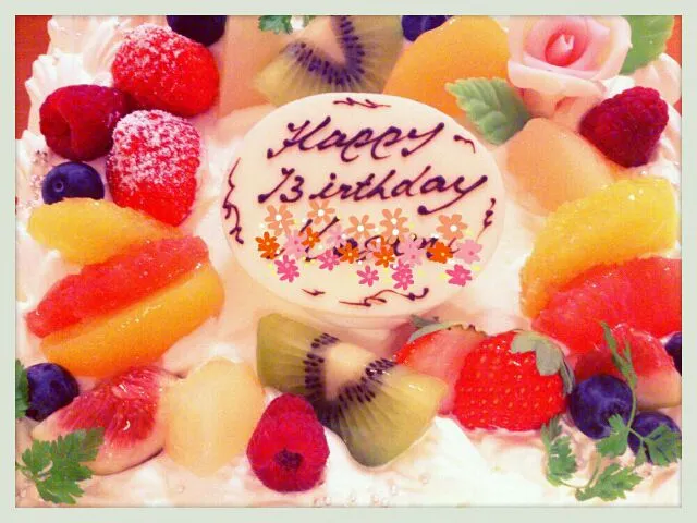 birthdayケーキ(♡˙︶˙♡)|madelineさん