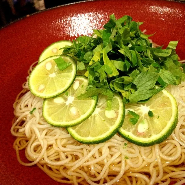 Snapdishの料理写真:酢橘素麺👑|marimariさん