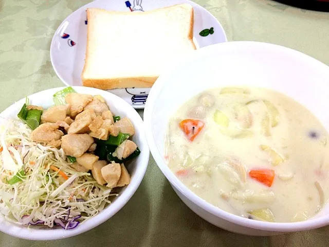 シチューとネギ鶏|もへさん