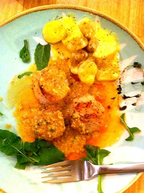 Scallops with fingerling potatos|Mark Turleyさん