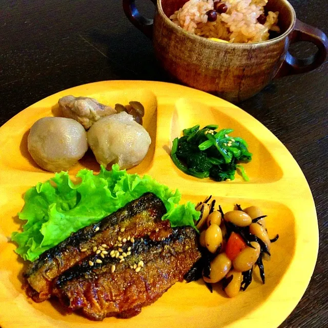 秋刀魚の甘辛竜田揚げ定食|ゆこさん