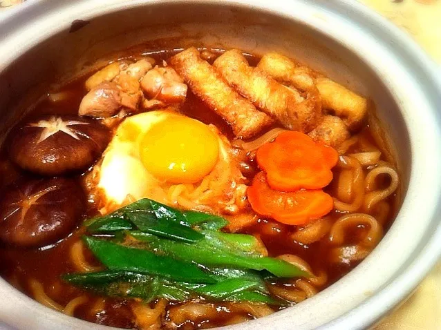 味噌煮込みうどん。|インコさんさん