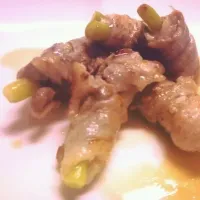 梅肉入りアスパラ肉巻き|まいさん