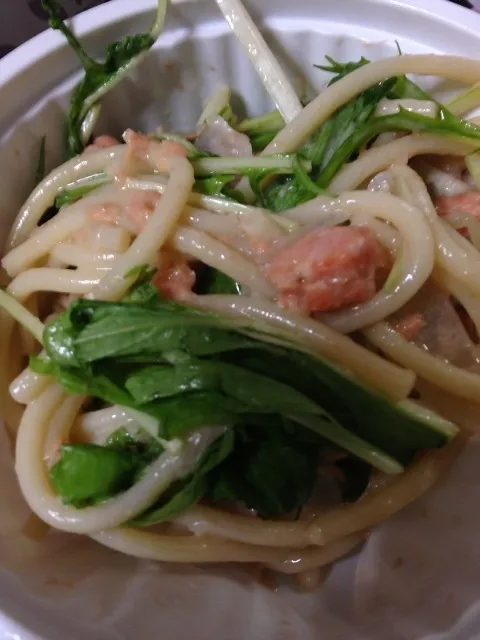 Snapdishの料理写真:サーモンパスタ🍝|pashaminaさん