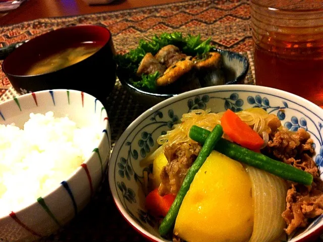 肉じゃが 秋刀魚の紫蘇巻き|ずずさん