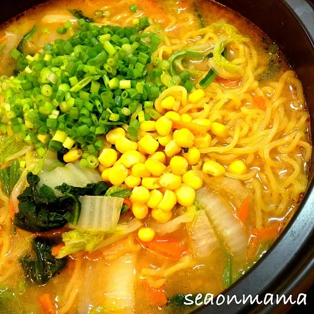 土鍋野菜で味噌ラーメン|ゆこさん