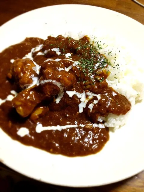 Snapdishの料理写真:バターチキンカレー今日はご飯で|まーたんさん