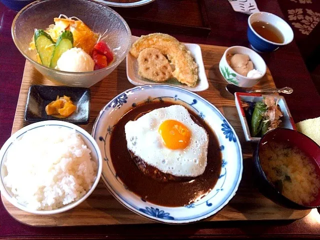 ハンバーグステーキ定食|もりさん