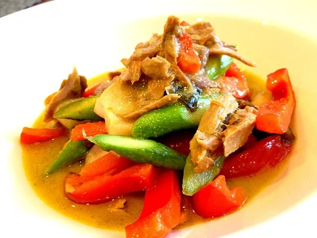 イナバのタイカレーで簡単炒めもの|てつやさん