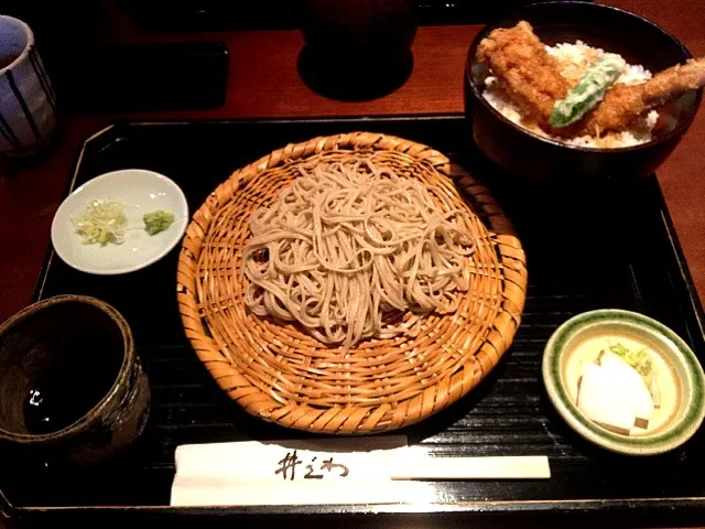 ざる蕎麦と穴子天丼|♡4i♡ri♡さん