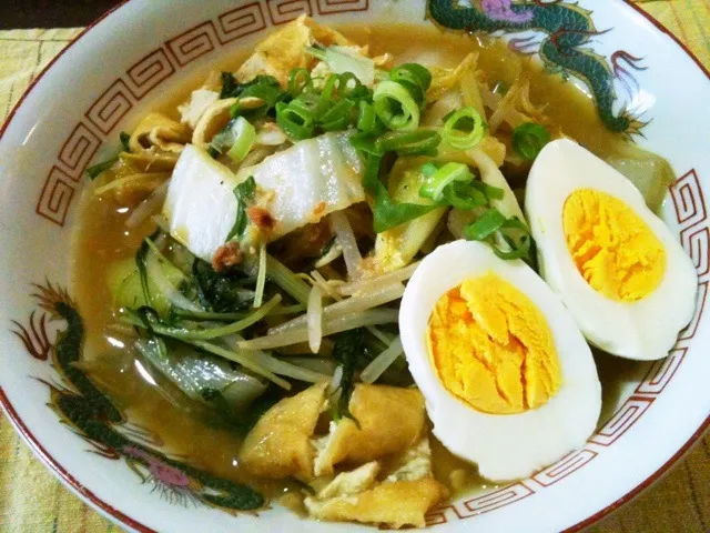 鍋残りスープで味噌ラーメン|純さん