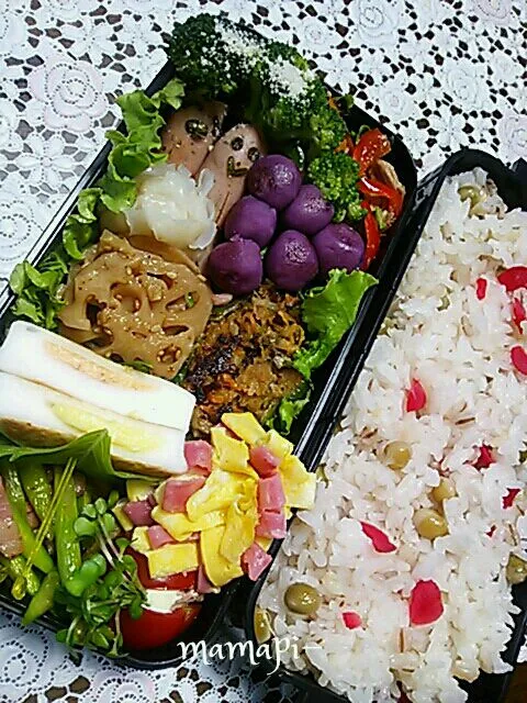 Snapdishの料理写真:おはようごじゃります☆祝日も仕事だよ～長男お一人様弁当☆|katumi  ueharaさん