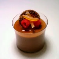 Egg Free Chocolate Mousse with a cocoa nib tuiles