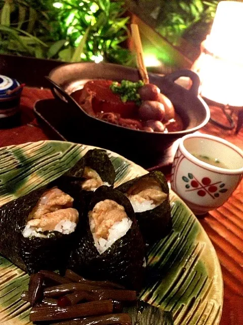 名古屋名物 どて煮＆天むす＆鶏スープ|chieさん