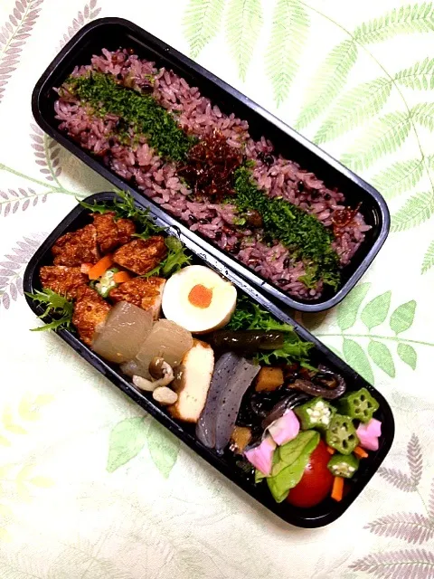 Snapdishの料理写真:主人ヘルシー弁当|さかぽんさん