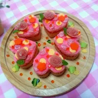 Snapdishの料理写真:薔薇と桜ずし風★|ちびままさん