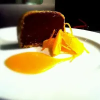 chocolate terrine, orange and hazelnut.|ben popeさん