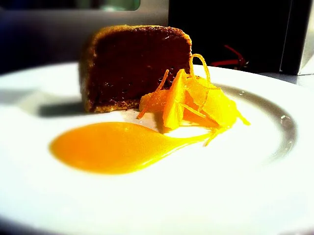 chocolate terrine, orange and hazelnut.|ben popeさん