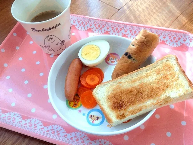 即席あり合わせ朝食|溜池さん