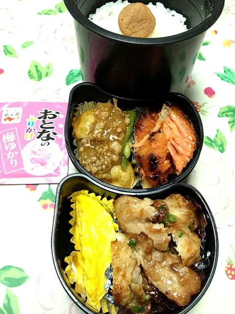 Snapdishの料理写真:高３男子の本日のお弁当。私の担当は、時鮭の醤油麹焼き。 #お弁当 #弁当|Takashi H.さん