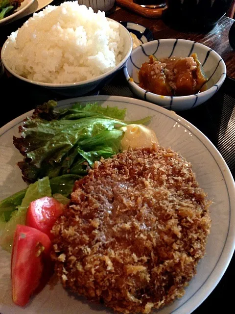 ほの字定食（牛肉のメンチカツ）|michiteruさん