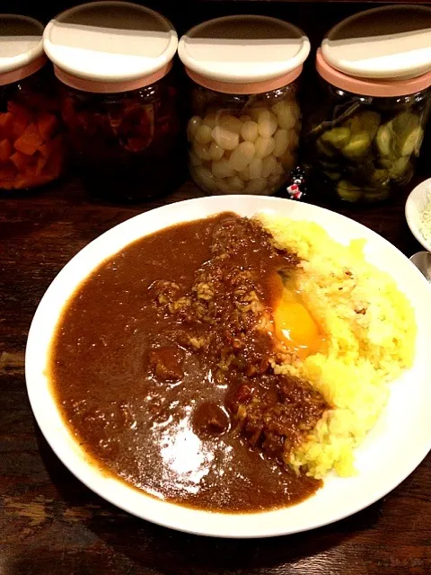 ビーフカレー650円に玉子つけて！|大阪カレー部長さん