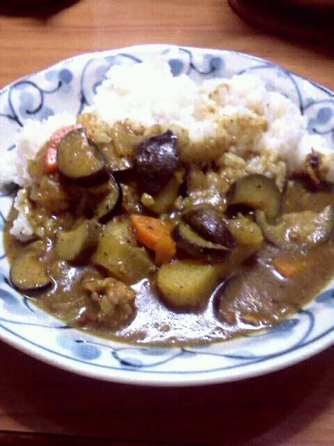 カレー粉から作った圧力鍋カレー 茄子多め|夏海さん