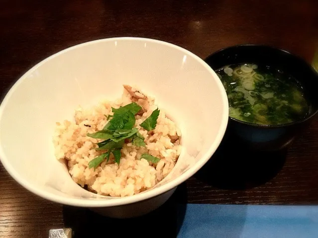 金目鯛入り松茸ごはん/生海苔のお味噌汁|A Uedaさん