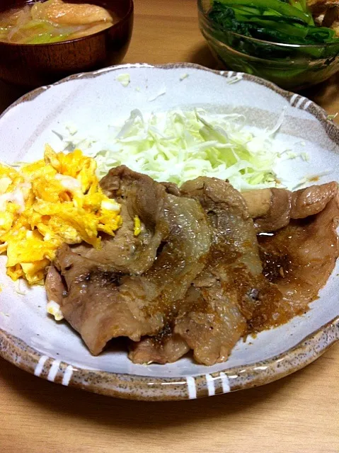 Snapdishの料理写真:ぶた生姜焼き|oberonさん