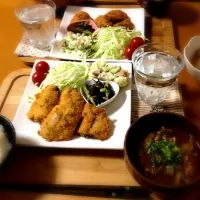 Snapdishの料理写真:アジのフライ定食|小川  奈々恵さん