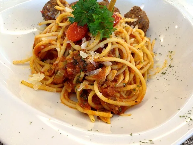 Meatball spagetti 🍝|(=^x^=)さん