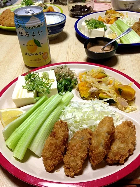 カキフライの晩ご飯♪|Hisakoさん