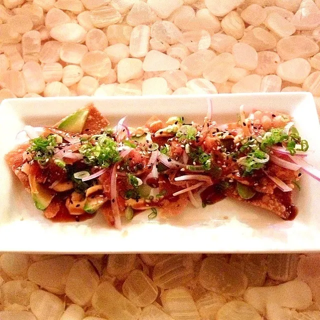 Spicy Tuna Nachos @ Station Sushi Bird Rock - La Jolla, San Diego, CA|rie simsさん