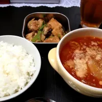 白菜ミネストローネと鶏肉の米麹炒め|itokichiさん