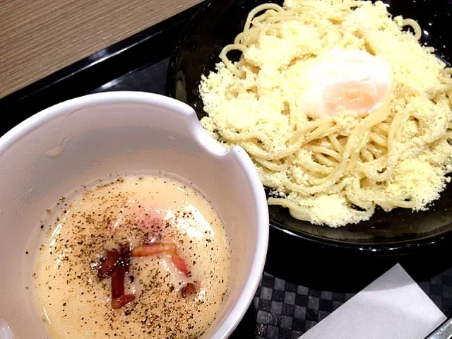 カルボナーラ風つけ麺|あーちゃんさん