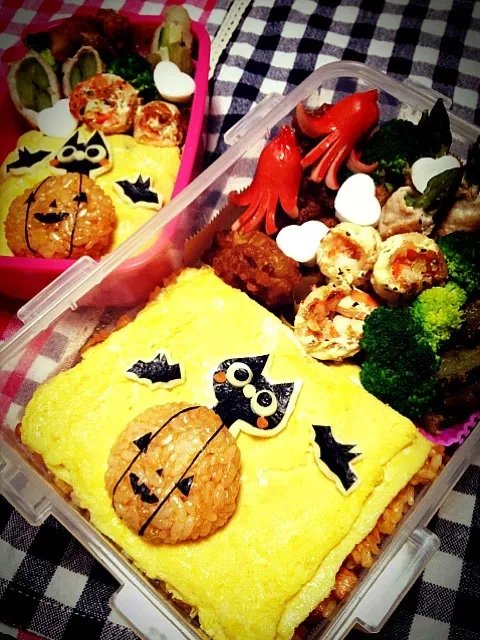 黒猫ハロウィン弁当♩|えりさん