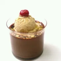 Noble Chocolate Mousse with pistachio ice cream