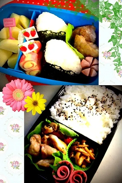 Snapdishの料理写真:旦那サマと末っ子ᑦᑋᵃᵑ✼ のお弁当♪|ゆりっぺ⋆*❁さん