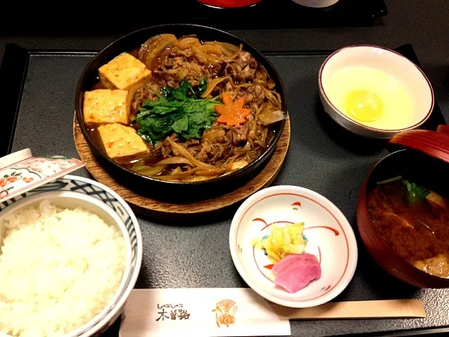 木曽路、すき焼き定食|imuffyさん