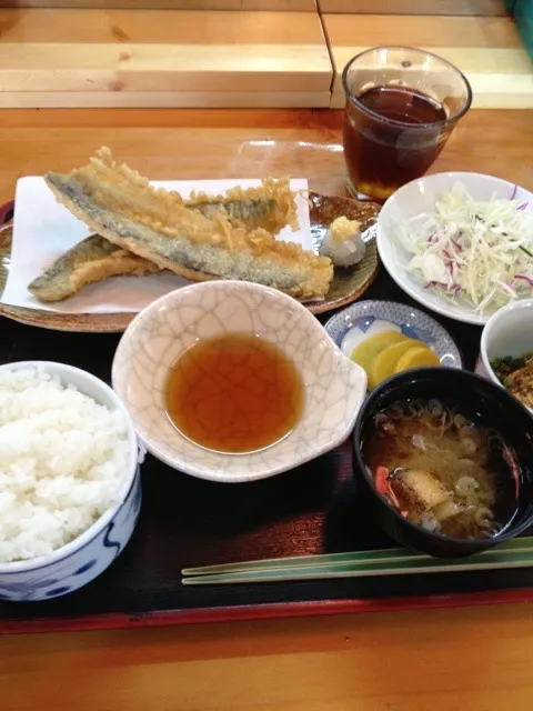 さんま天ぷら定食|マツさん