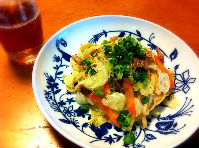 Snapdishの料理写真:沖縄風焼うどん|いっこさん