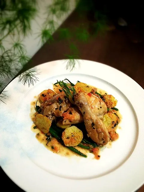 Chicken with tarragon vinegar|rick chanさん