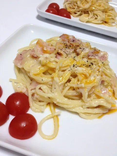 ゴーラチーズが使いたくて、作ってくれた食事。めちゃくちゃ美味しかった！ 卵は、溶いて醤油を混ぜてから、ほんのりたらした。 愛情たっぷり料理、ありがとう！|Atsueさん