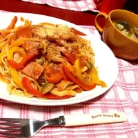 Snapdishの料理写真:トマトパスタ|ももこさん