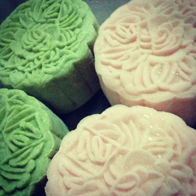 Moon cake. Snow skin with lychee & durian Flavour|Mさん