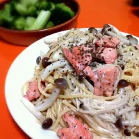 きのこと鮭のクリームパスタ|ritsuさん