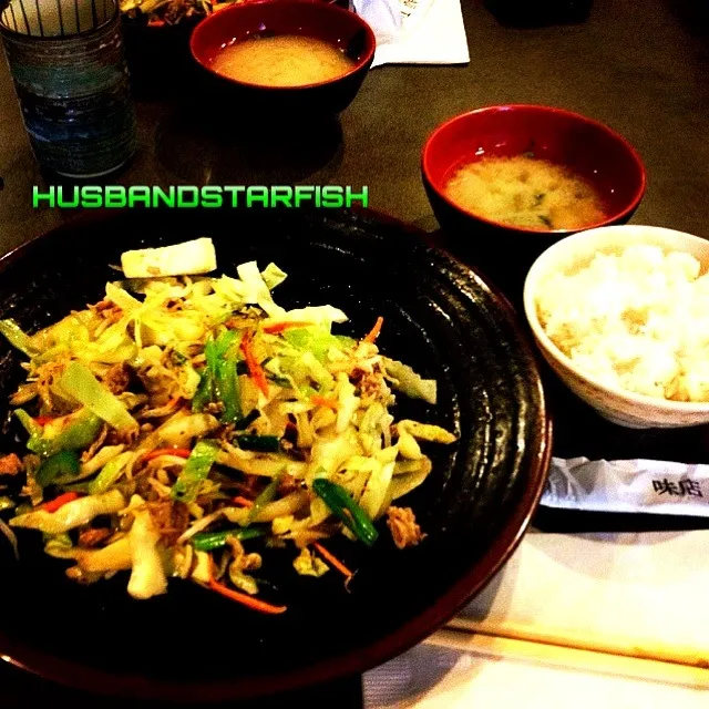 stir-fried veges Aji Ten @ Detroit, MI|KazutoEESさん