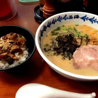 高菜ラーメン ＋ チャーシュー丼|いしくんさん