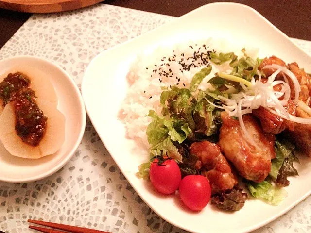 照焼きチキンとふろふき大根|みれいさん