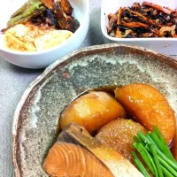 ぶり大根、揚げ出し豆腐＆野菜、ひじき|まんぷく◎さん